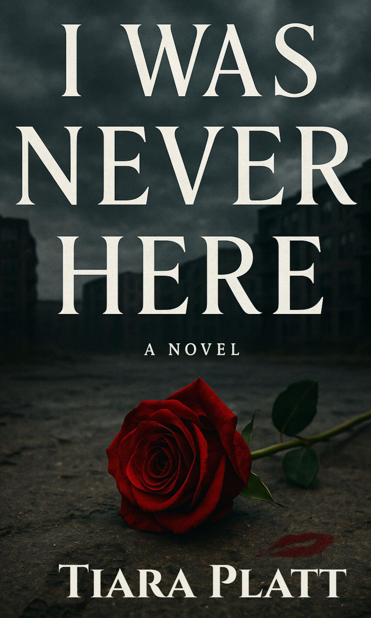 Cover of I Was Never Here, a psychological thriller by Tiara Platt, Tiara Platt, author, I Was Never Here on the shelf at Whose Books in Bishop Arts, Dallas.